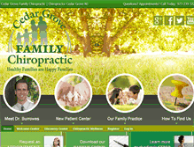 Tablet Screenshot of cedargrovefamilychiro.com